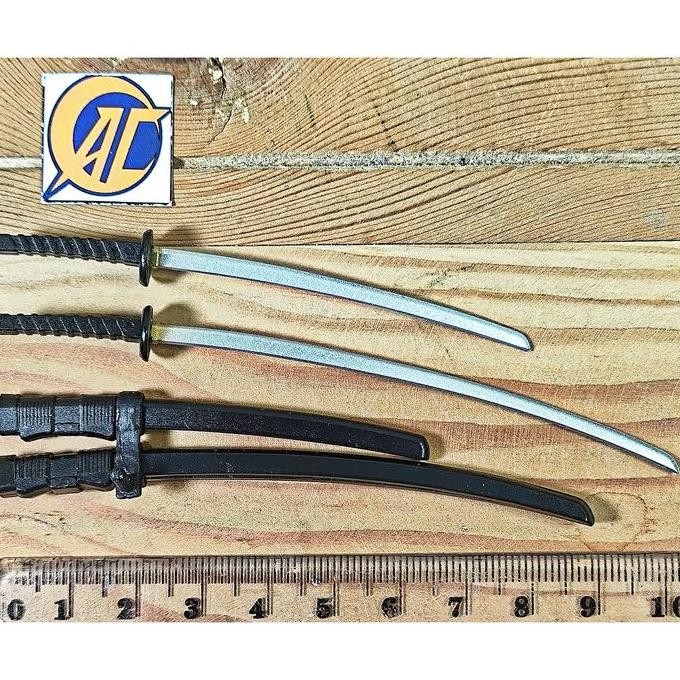 1/12 Kitbash Custom Weapon Senjata FWOOSH Articulated Icons Dual Double Ninja Sword Pedang Katana Wa