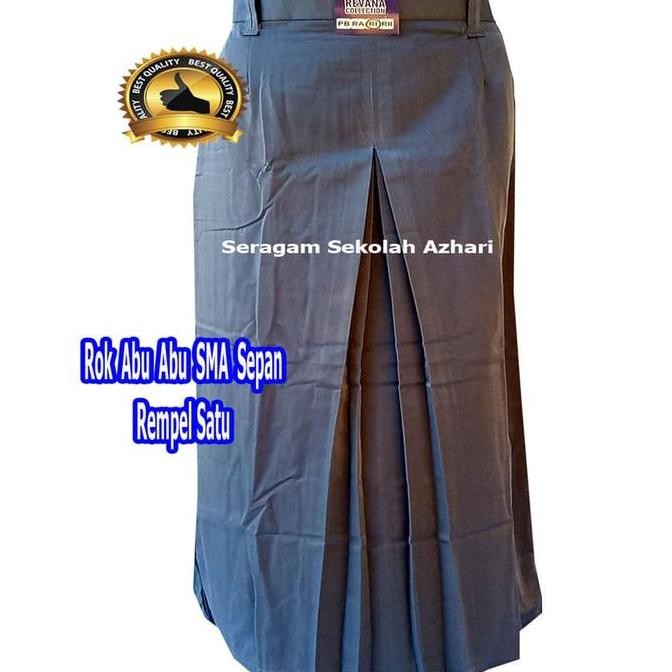 Rok SMA Sepan Panjang Abu Abu Jumbo XXL XXXL-Rok SMA Panjang