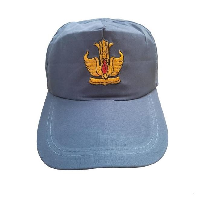 Topi SMA Bordir Abu Full - Model Terbaru