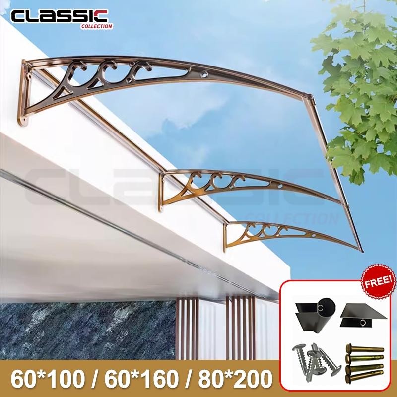 Kanopi Canopy Atap Transparan Gelap 60*100/Canopy Kanopi Atap Atap 60*120Cm/Canopy Atap Kanopi Atap 