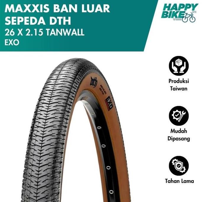 Promo MAXXIS Ban Luar Sepeda DTH Tanwall Skinwall 26 x 2.15 EXO 60 TPI Bicycle Outer Tires MTB Cross
