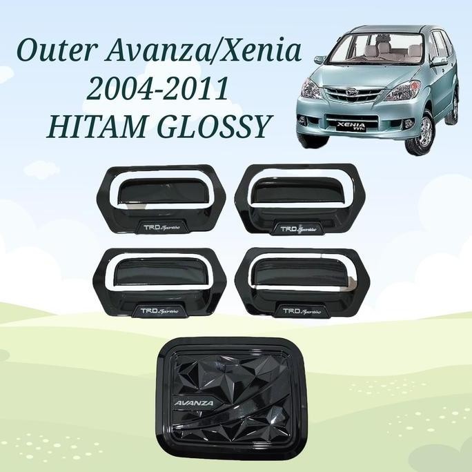DT109 }} Outer Handle Tank Cover HITAM GLOSSY Mobil Avanza Xenia Vvti Old 2004 2005 2006 2007 2008 2