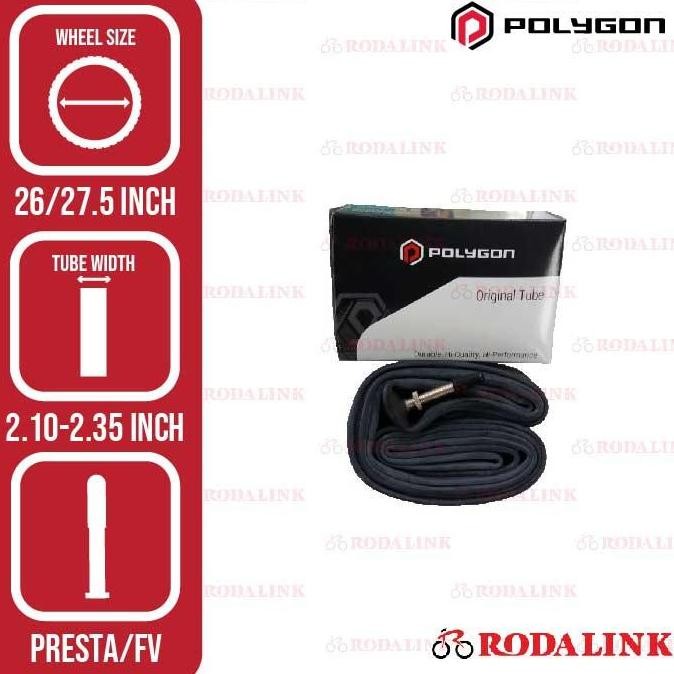 Promo Polygon Ban Dalam Sepeda 26X2.125-2.35/27.5 X 2.10-2.25 FV36 COD