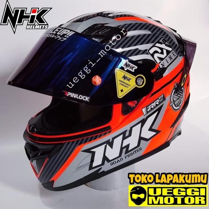 Helm Nhk Rx9 Paket Ganteng Flat visor iradium