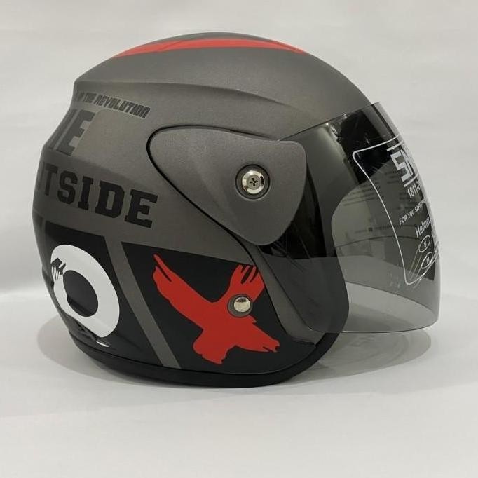 Helm Half Face Dewasa Evolution Seperti GM Original Pria Wanita SNI