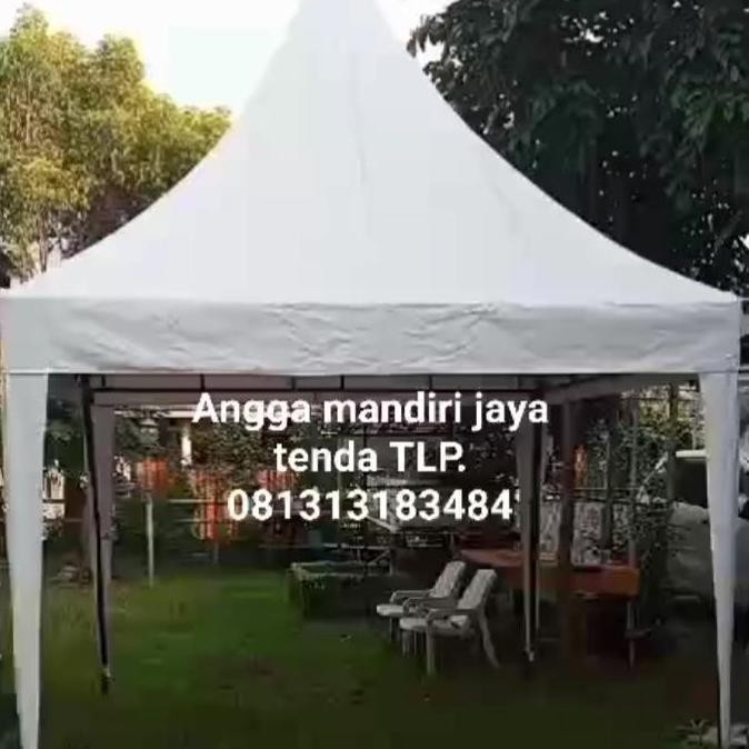 Cover Atap Tenda Kerucut Ukuran 3X3 Bahan Terpal Ulin Semi Karet