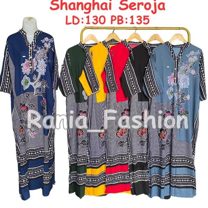 Daster Rania Fashion Motif  Sanghai Seroja Tajang Viral Terbaru