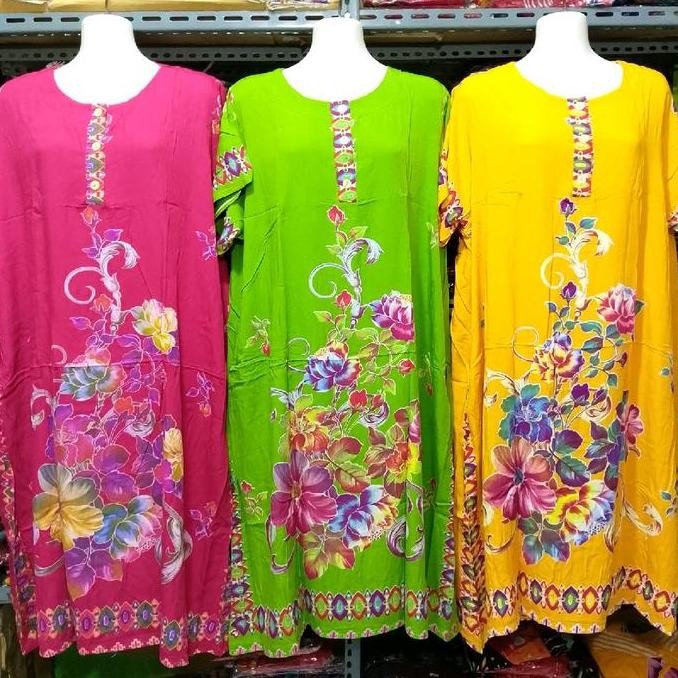 Daster Hengky Kancing Ld 130 Motif Bunga