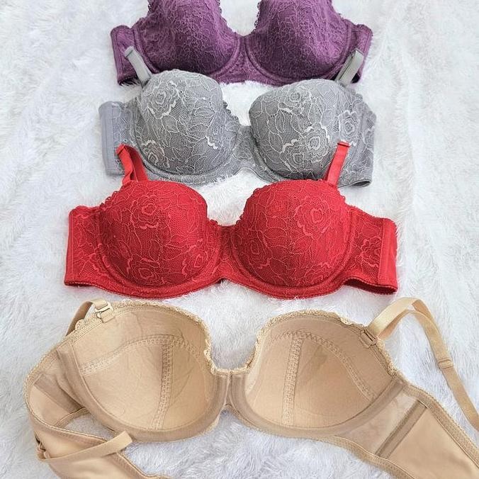 Bra Luludi Pakai Kawat Busa Tipis Half Cup 1/2 Cup Lace Renda K80 Lb 4702 Lb4702