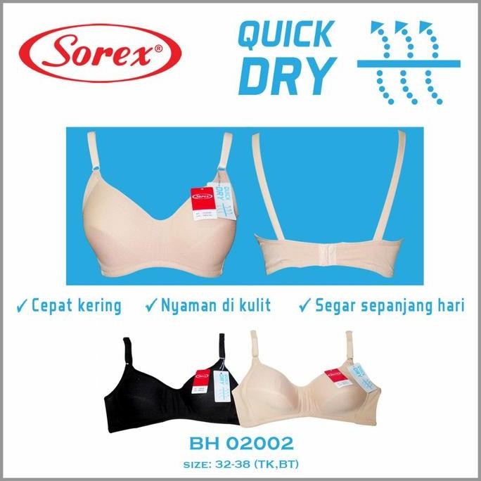 Bh Bra Sorex 02002 Quick Dry Cotton Tanpa Kawat Busa Tipis