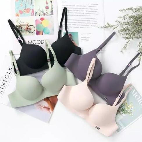 Jutsyle Push Up Seamless Cup Bra Bh Tanpa Kawat Busa Lembut