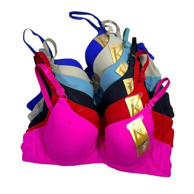 Bra Kawat Busa Tipis Polos Kaxiliman, 1 Set Isi 3 Bh Dewasa