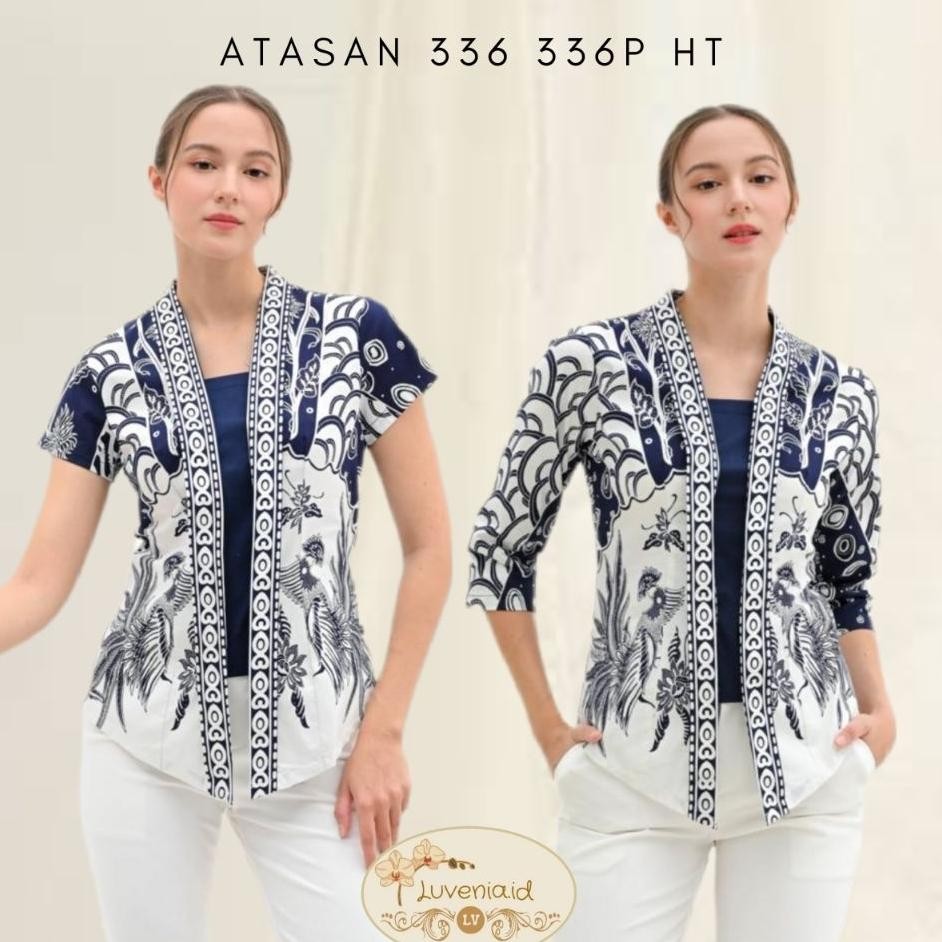 336 Ht Atasan Batik Batik Wanita Standart Jumbo Sxxl Blouse Batik Batik Kutu Baru Seragam Batik Bati