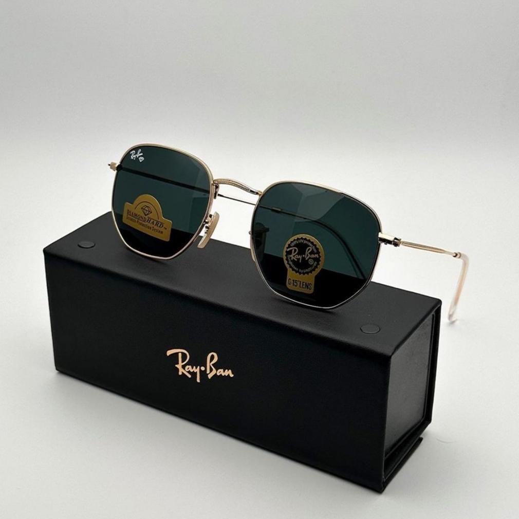 MYMO- RAY BAN KACAMATA FASHION HEXAGONAL 3548 FRAME ASLI KACA POLARIZED ANTI UV PROTECTION FRAME TIT