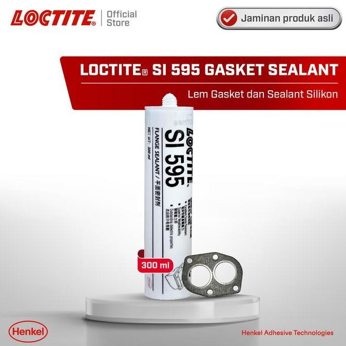 Promo Henkel LOCTITE SI 595 Silicone Gasket Sealant Lem Silikon Bening 300ml COD