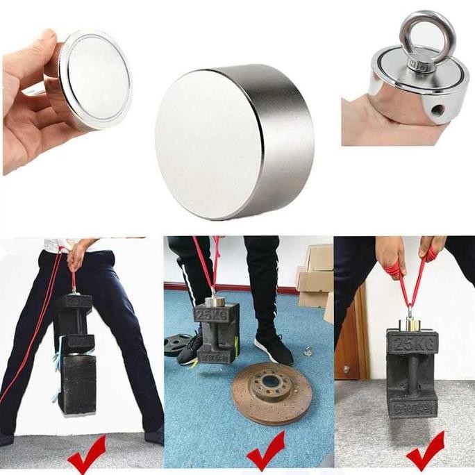 Magnet Neodymium Super Strong Kuat Model Bulat Besar Magnet Fishing Hook