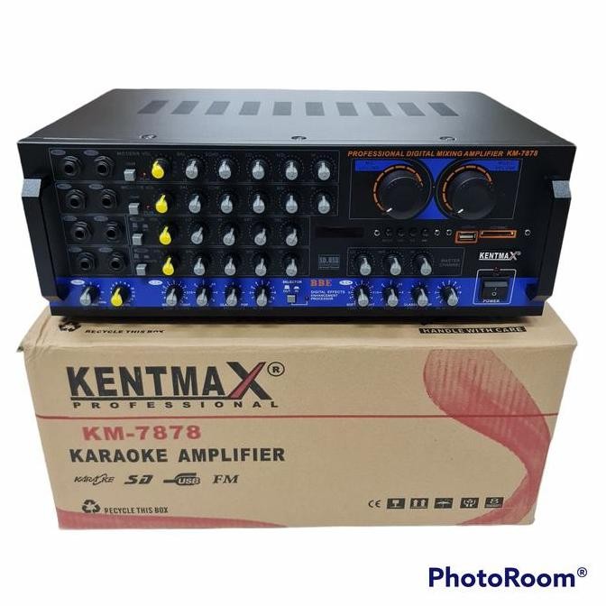 Power Mixer 8 Channel Kentmax Km-7370 Plus Prosesor Bbe