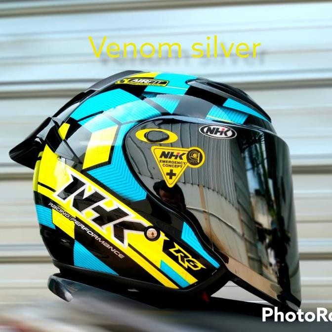 Nhk R6 Motif Cube Paket Ganteng Venom Visor Pnp With Spoiler +Stiker