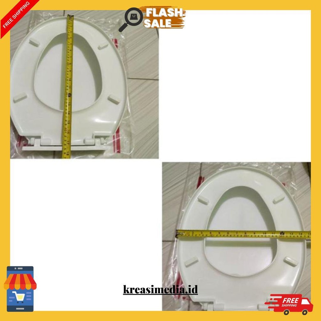 Tutup Closet Duduk Model Toto Universal All Warna Bantalan Karet - Hijau Gratis Ongkir