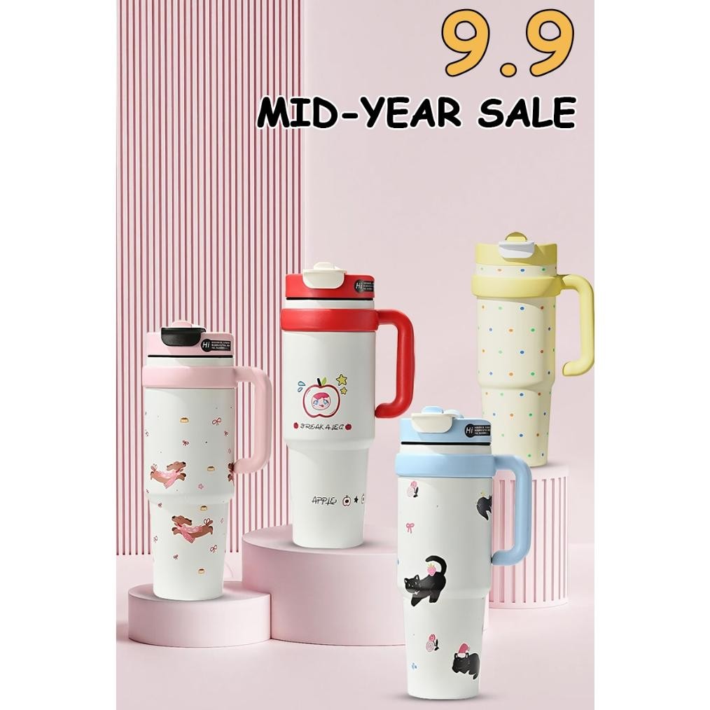 Miramart Botol Minum / Tumbler Anak Dewasa 1 Liter-1000ML , tumbler sedotan anak