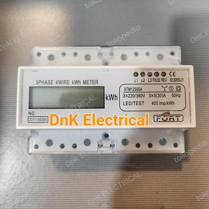 Kwh Meter 3 Phase Merk Fort Xtm1250Sa Digital Direct