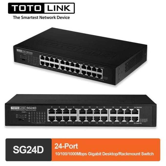 TERMURAH - TOTOLINK SG24d - Switch 24 Port Gigabit Desktop Racmount