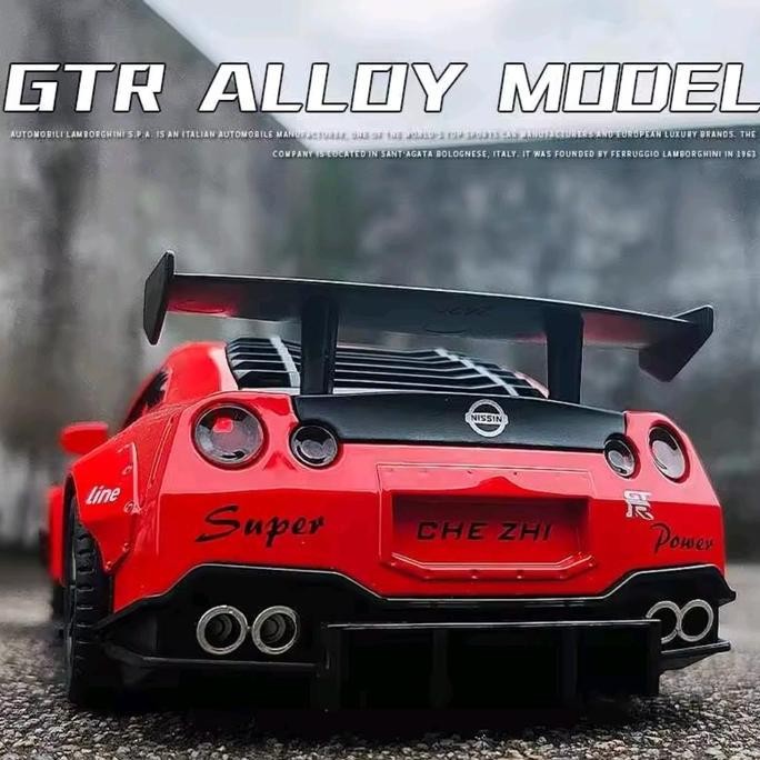 Diecast Miniatur Mobil Nissan GTR R35 1:24 - Alloy Model Metal Collection Mobil Nissan GTR R35 JDM S