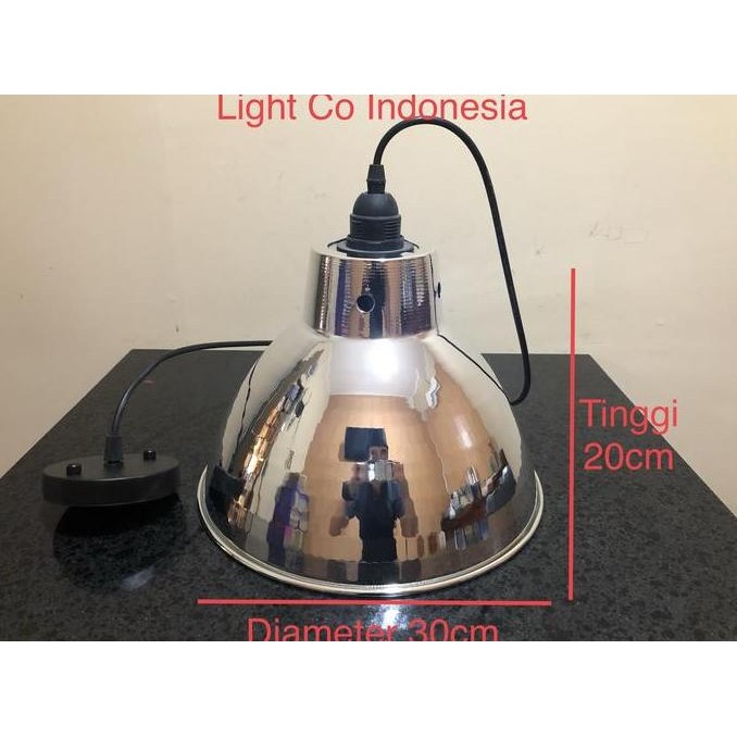 Lampu gantung kap industri aluminium / lampu gantung minimalis