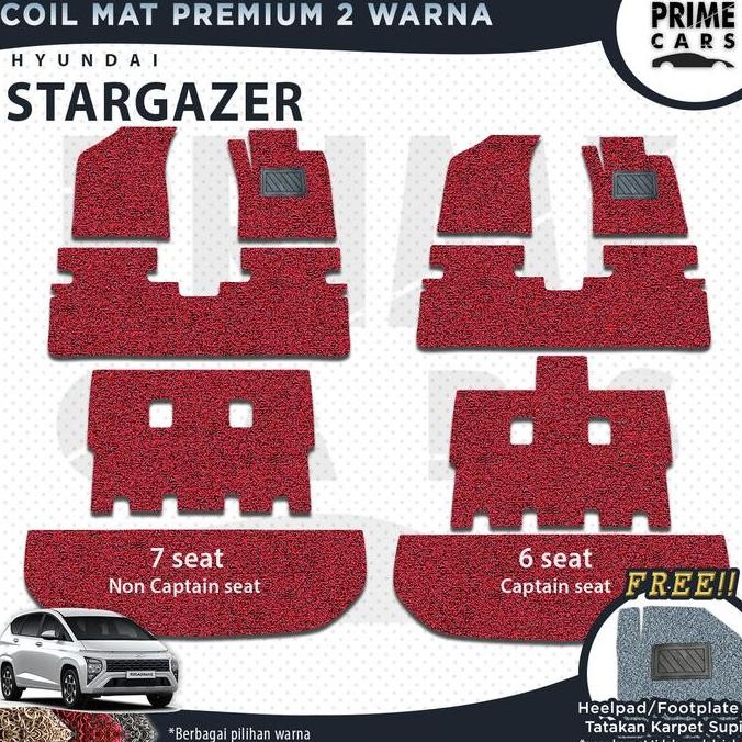 TERBARU - Karpet Mobil Coil Mat PREMIUM Hyundai STARGAZER Full Mie Bihun 2 Warna