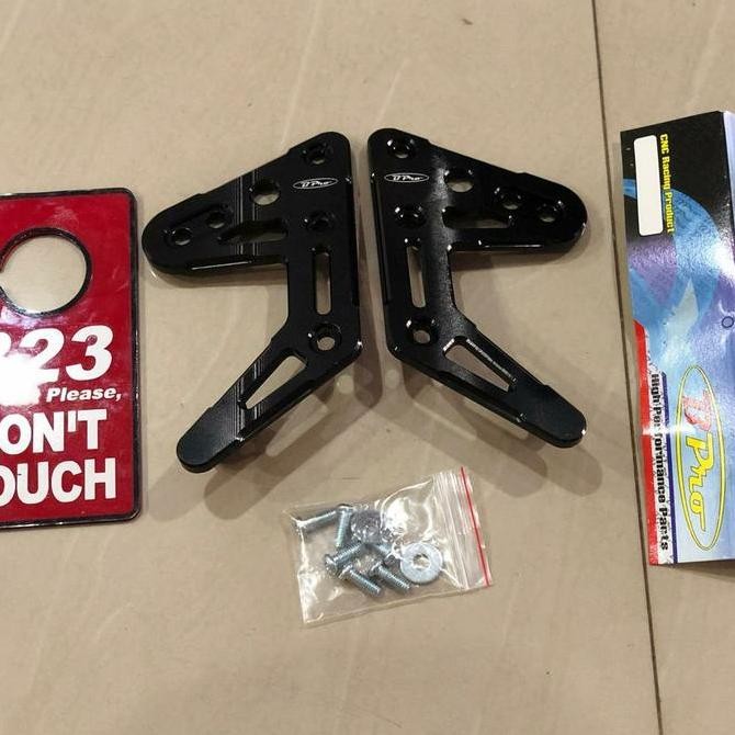 Breket lampu depan rx king oval b pro racing fullset cnc dudukan black