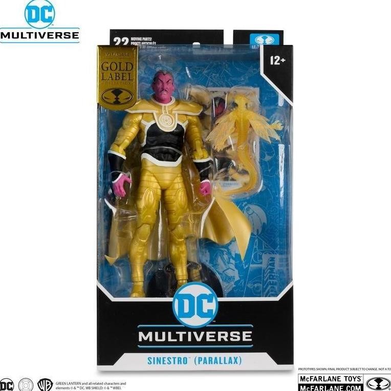 BestSeller PROMO  MCFARLANE TOYS DC MULTIVERSE SINESTRO (PARALLAX) GOLD LABEL ACTION FIGURE TOY