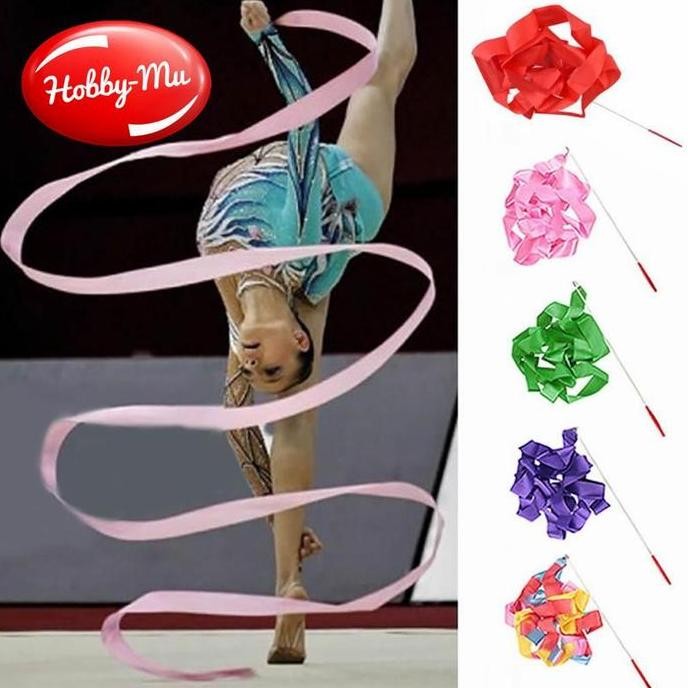 Colorful Dance Ribbon Gym Rhythmic Art Gymnastic Streamer Twirling