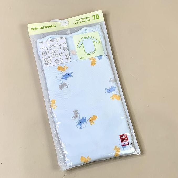 UNIQLO Baby Tshirt Newborn Baju Bayi Lengan Terusan Cotton Original