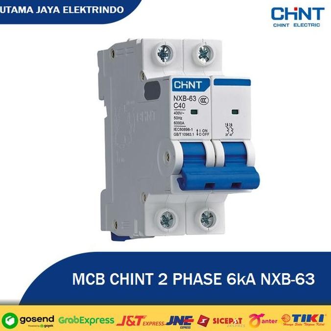 MCB Chint 2 Phase 10 Ampere 6kA NXB-63 - ORIGINAL - MURAH