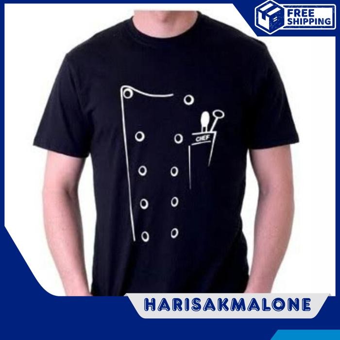 TERBARU KAOS TSHIRT BAJU OBRAL MURAH COMBED 30 DISTRO CHEF LIFE KOKI KERJA JURU MASAK KITCHEN FOOD C