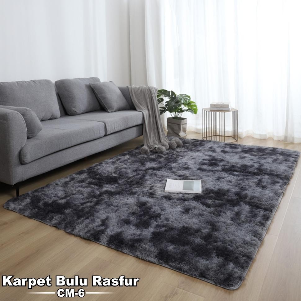 Karpet Bulu Tebal Motif Tiedye Aestetic Karpet Rasfur Tebal