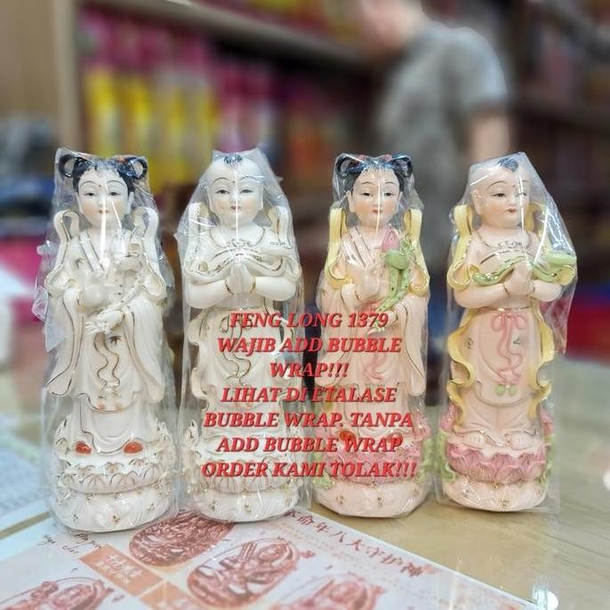Rupang Pendamping Guan Yin / Avalokitesvara Keramik Premium 8 Inch