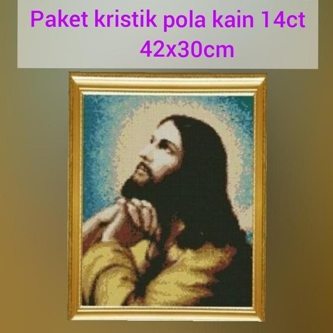 paket kristik Yesus berdoa full kristik pola kain