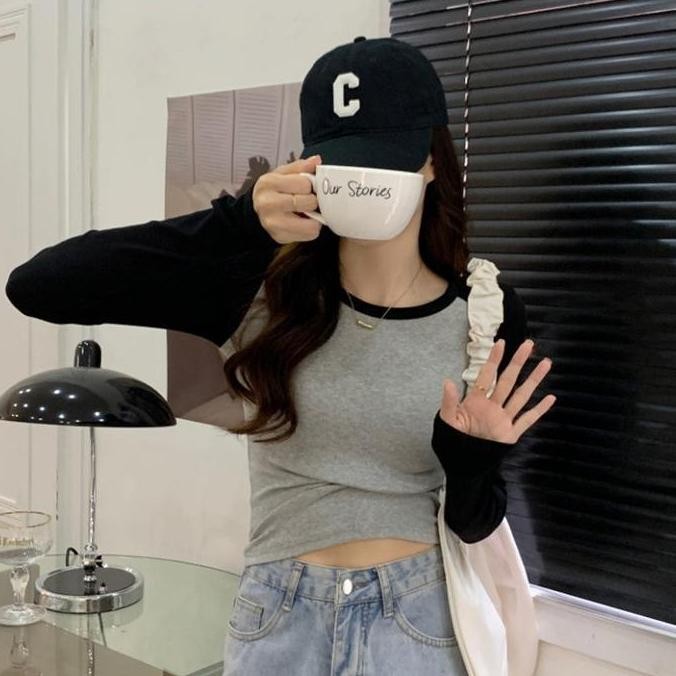 AJW [XBA] Kaos Rajut Wanita Lengan Panjang Kekinian | Baju Rajut Wanita Lengan Panjang | Inner Rajut