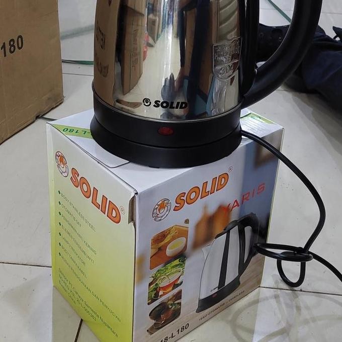 Teko Listrik | Katel Pemanas Air Elektrik Solid Stainless (1,8 Liter )
