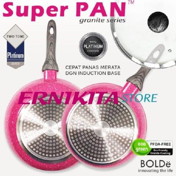 Bolde Super Pan Black Pink Series Set Panci Wajan Goreng