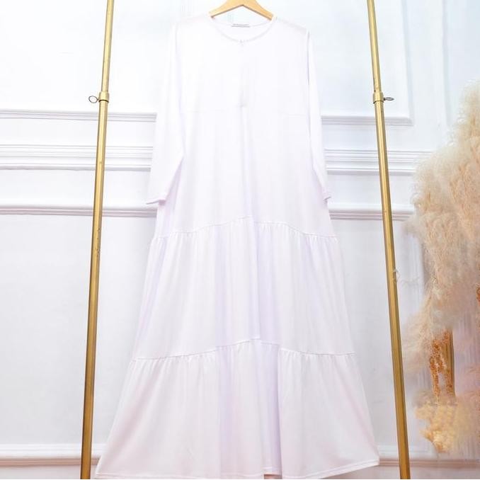 Gamis Jersey Susun Busui - Jv Hasanah Rabia Ruffle Dress