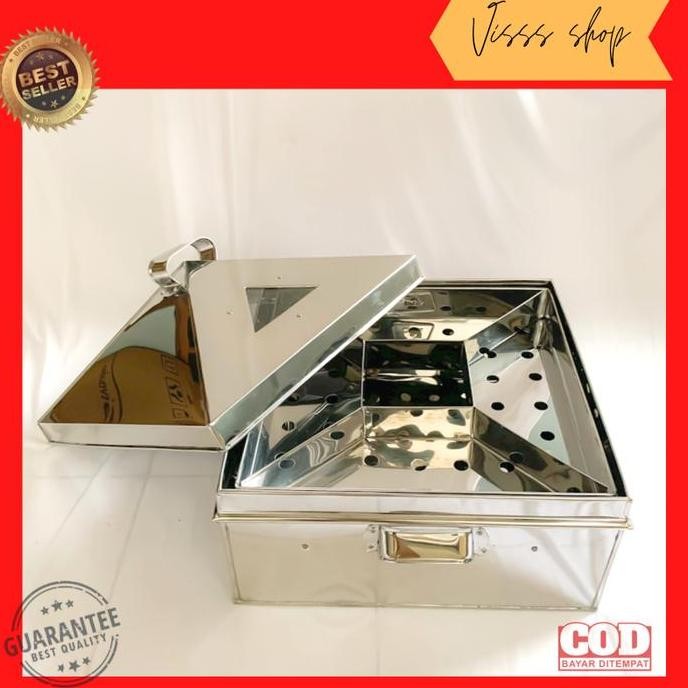 Klakat Kukusan Baso Kotak Stainless Panci Dimsum Bakwan Sekat 4 Alat Kukus Serbaguna