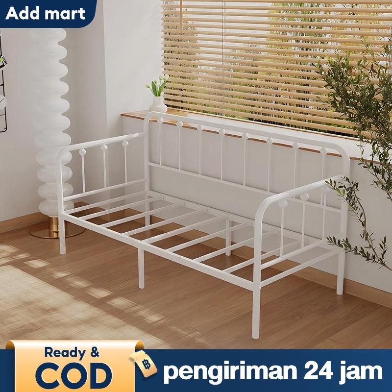 Sofa Bed Besi Minimalis - Daybed Tahan 200Kg, Hemat Ruang