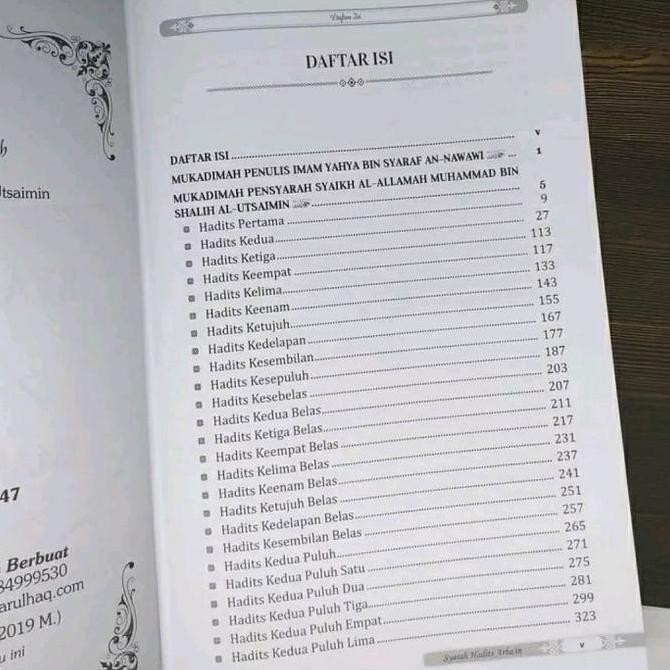Original Buku Kitab Syarah Hadist Arbain Imam An Nawawi Penjelasan Mudah Tentang 42 Hadits Pokok-Pok
