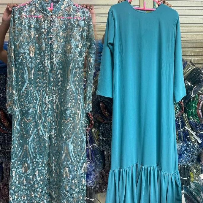 Gamis Cardigan Corneli Gliter Gamis Wanita Mewah Cocok Untuk Pesta Kondangan Gamis Bordir Kerancang