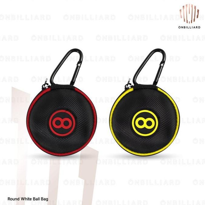 Billiard White Ball Bag 8-Ball Tas Bola Billiar + Carabiner Storage Billiard Terbaru