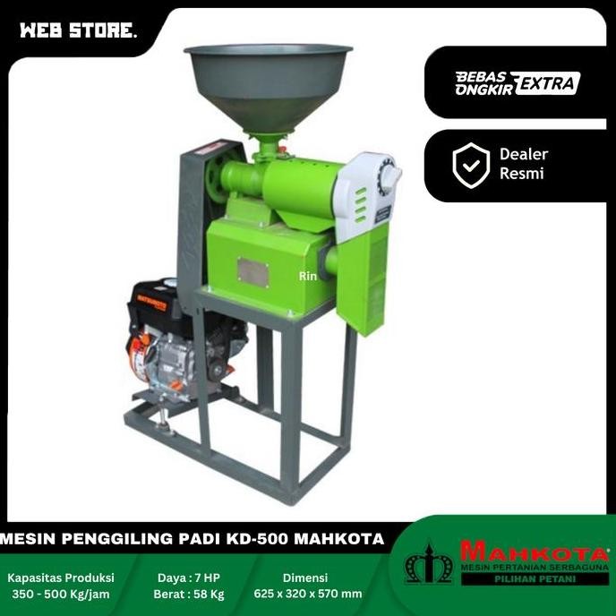 BELLYARD Mesin Giling Penggiling Padi Mini Portabel KD-500 Mahkota