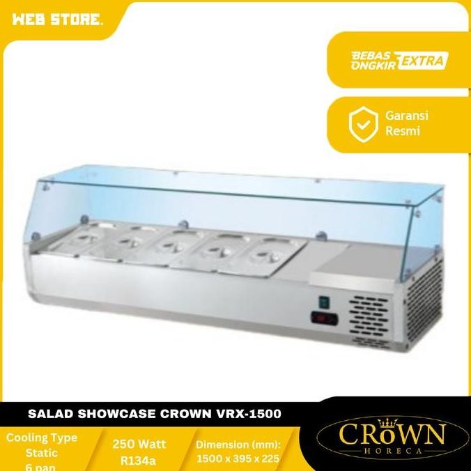 BELLYARD Salad Showcase Tempat Pemajang Salad/ Display Salad / Salad Chiller Display Sayuran CROWN V