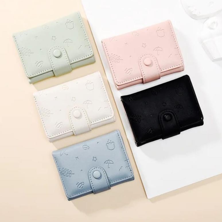 Original Dw-27 Dompet Lipat Wanita Mini Motif Embos Ia-76